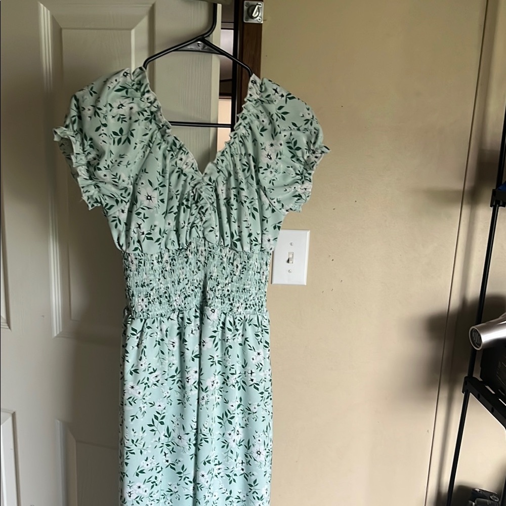 Floral Mint Green Dress